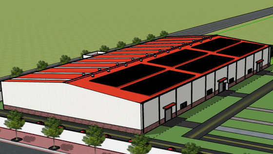 80*40 kundengebundener Stahlkonstruktions-Werkstatt fabrizierter Stahlskelettbau