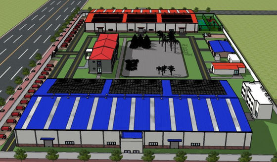 80*40 kundengebundener Stahlkonstruktions-Werkstatt fabrizierter Stahlskelettbau