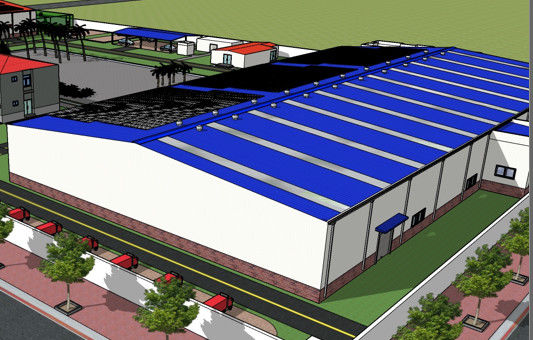 80*40 kundengebundener Stahlkonstruktions-Werkstatt fabrizierter Stahlskelettbau