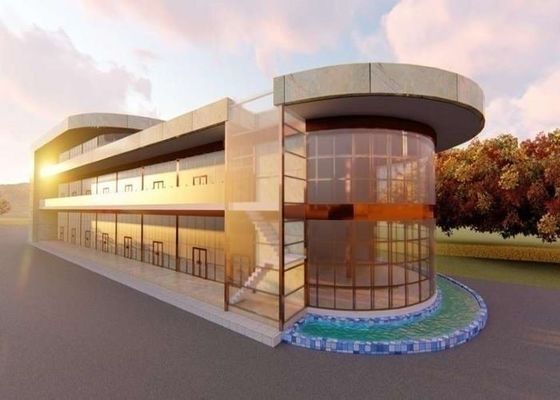 Kundenspezifische Stahlkonstruktion vorfabrizierter Einkaufszentrum-Stahlsupermarkt Decoiling