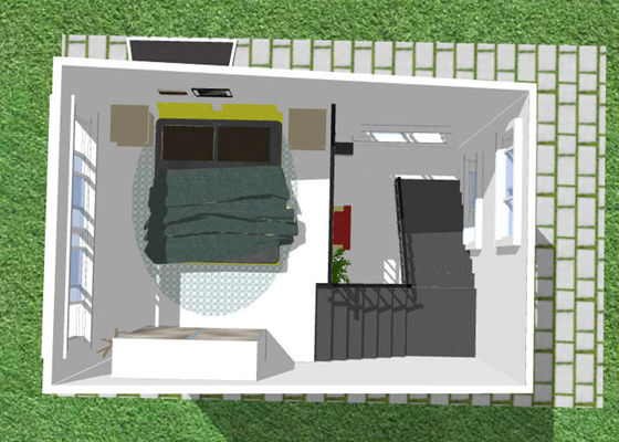 Vorfabriziertstahlkonstruktions-Landhaus-Duplex-galvanisierte leichtes Stahlrahmen-Haus