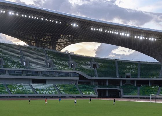 Vorfabriziertstruktureller Stahlbau Decoiling des stahlkonstruktions-Stadions-Q235
