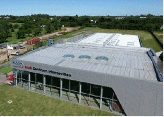 Industrielle Handelsstahlrahmen-Gebäude-windundurchlässige vorfabriziertausstellung Hall