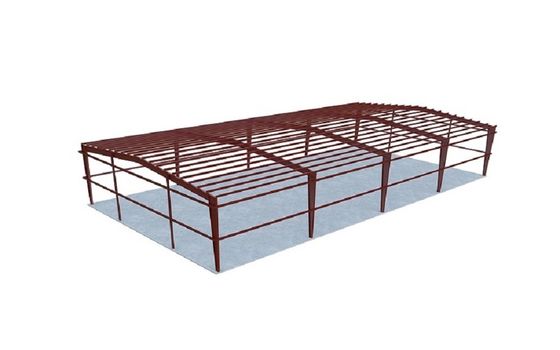 Lager vorfabrizierter Stahl verschüttet Q355B-Handelsstahlmetallgebäude