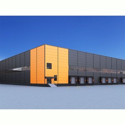 Stahlkonstruktions-Lagerhalle mit Rollladen/Schwing-/Schiebetüren und Schräg-/Flachdach