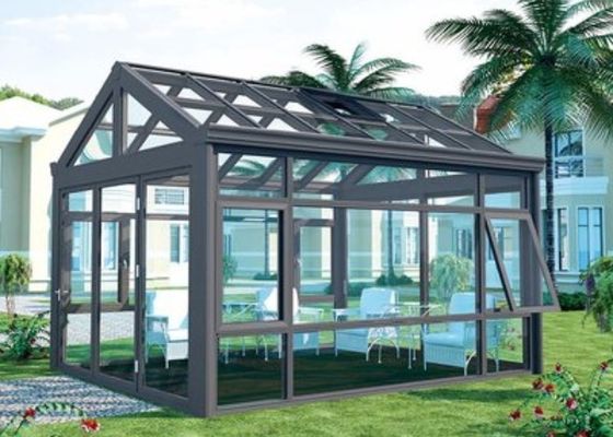 Wintergarten Sonnenlichtraum Kleines Venlo-Glasgewächshaus aus Stahl Entspannt