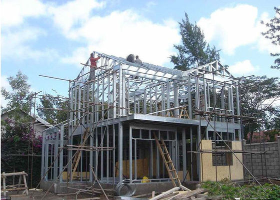 Vorfabriziertes leichtes Stahlkonstruktions-Haus galvanisierte helles Stahllandhaus
