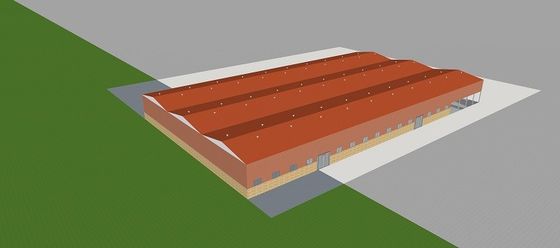 Stahlkonstruktionswerkstatt vorgefertigtes Lagergebäude mit leichter Stahlkonstruktion