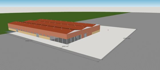 Stahlkonstruktionswerkstatt vorgefertigtes Lagergebäude mit leichter Stahlkonstruktion