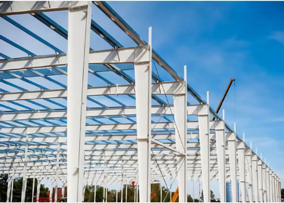 Industrielle Stahlkonstruktion Lagerhausrahmen Bau Bauwerk Garage