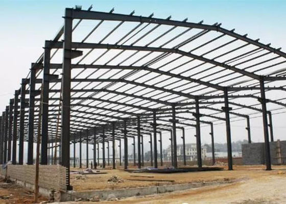 Industrielle Stahlkonstruktion Lagerhausrahmen Bau Bauwerk Garage